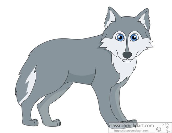 Gray wolf clipart 