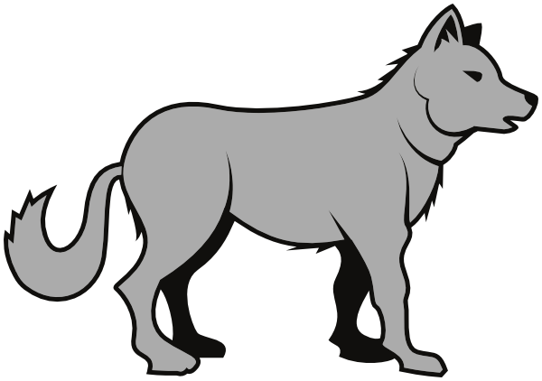 Gray wolf clip art free clipart image 