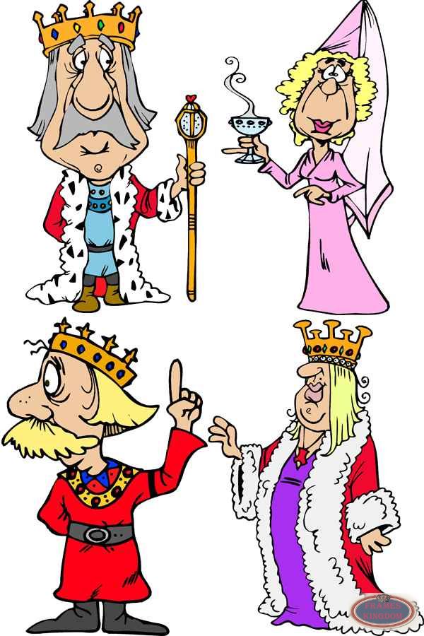 Medieval king and queen clipart 