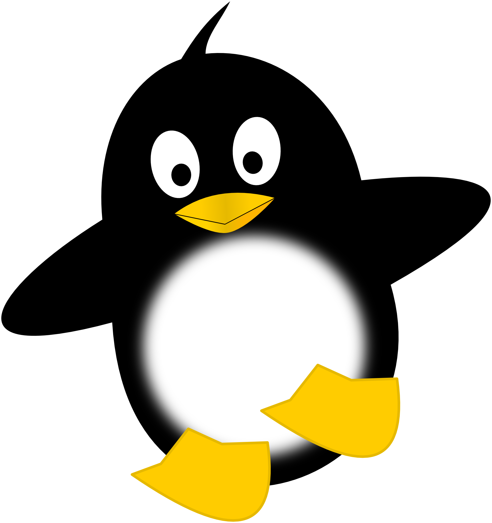 Funny penguin clipart 