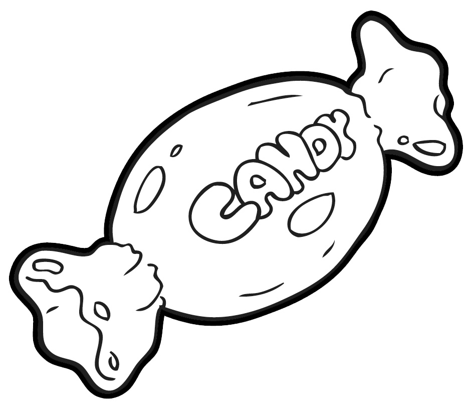 Candy Clipart Black And White 