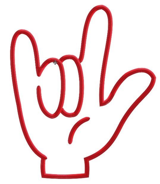 sign language i love you clipart sign