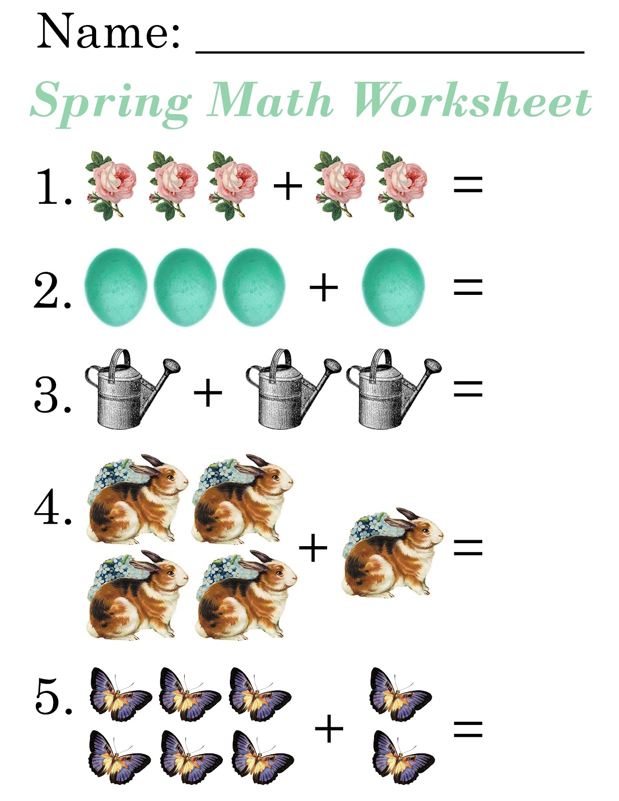 Clipart preschool worksheets 