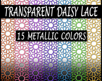 Transparent Lace Stamp  Clip Art Printable by ArtWildflowersDigi 
