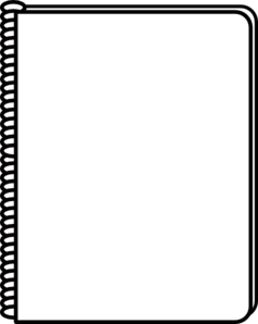 Blank notebook page clipart 