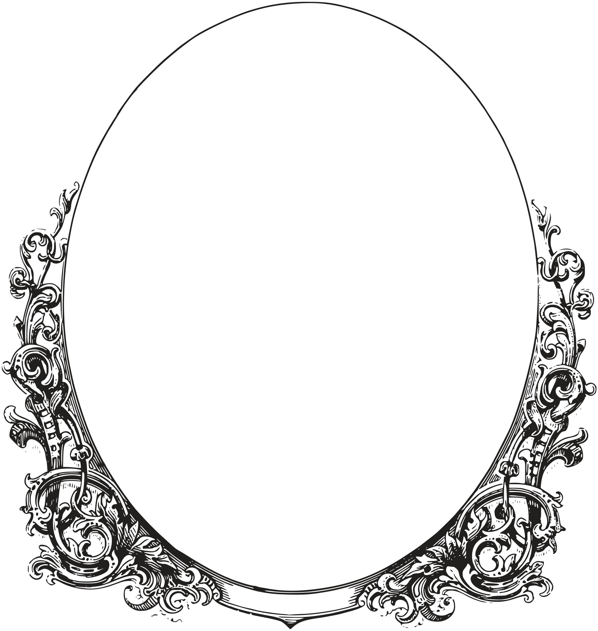 Oval Picture Frame Clip Art 