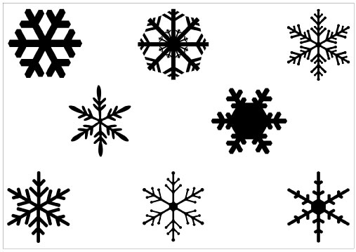 Snowflakes Vector Silhouette 