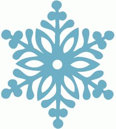 Frozen snowflakes silhouette clipart 