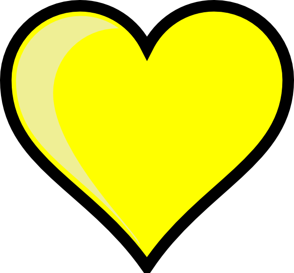 Yellow Heart Clip Art at Clker