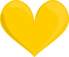 Clipart heart red and yellow with invisible background 