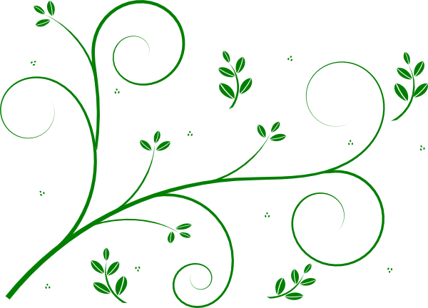 Green Floral Vine Clip Art at Clker 