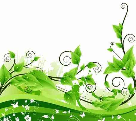Green Floral Clip Art, Vector Green Floral 