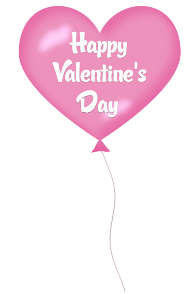 Valentines Day Pink Heart Balloon PNG Clipart Picture 