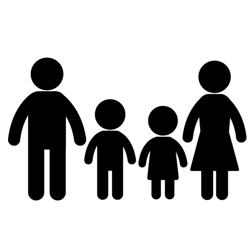Family black and white family cartoon black and white clipart 
