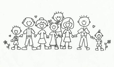 Family black and white family clipart black and white 