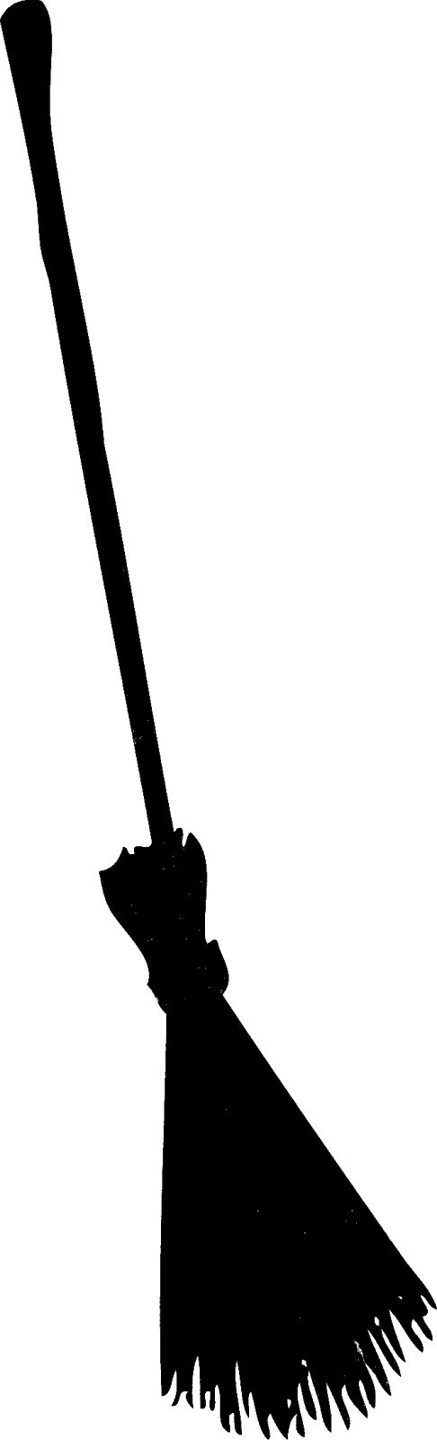 Witches broom silhouette clipart 