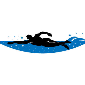 Swimmer Vector Clip Art 