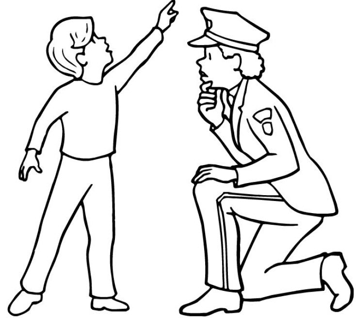 Police officer clipart fullpage color 