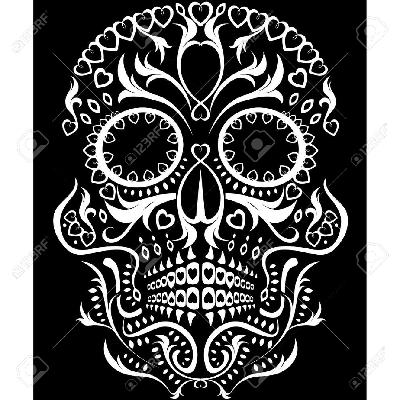 Day of the dead rose clipart 