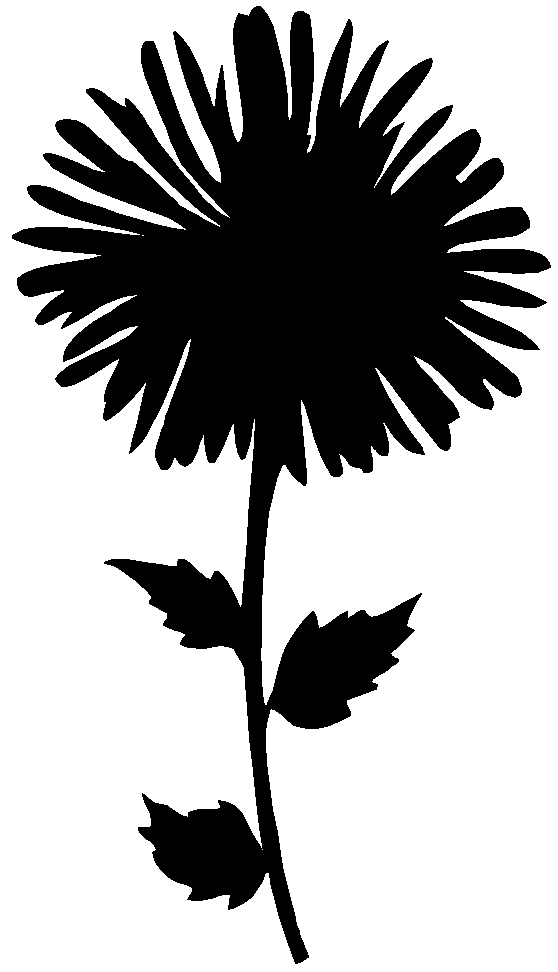 Flower silhouette clip art 