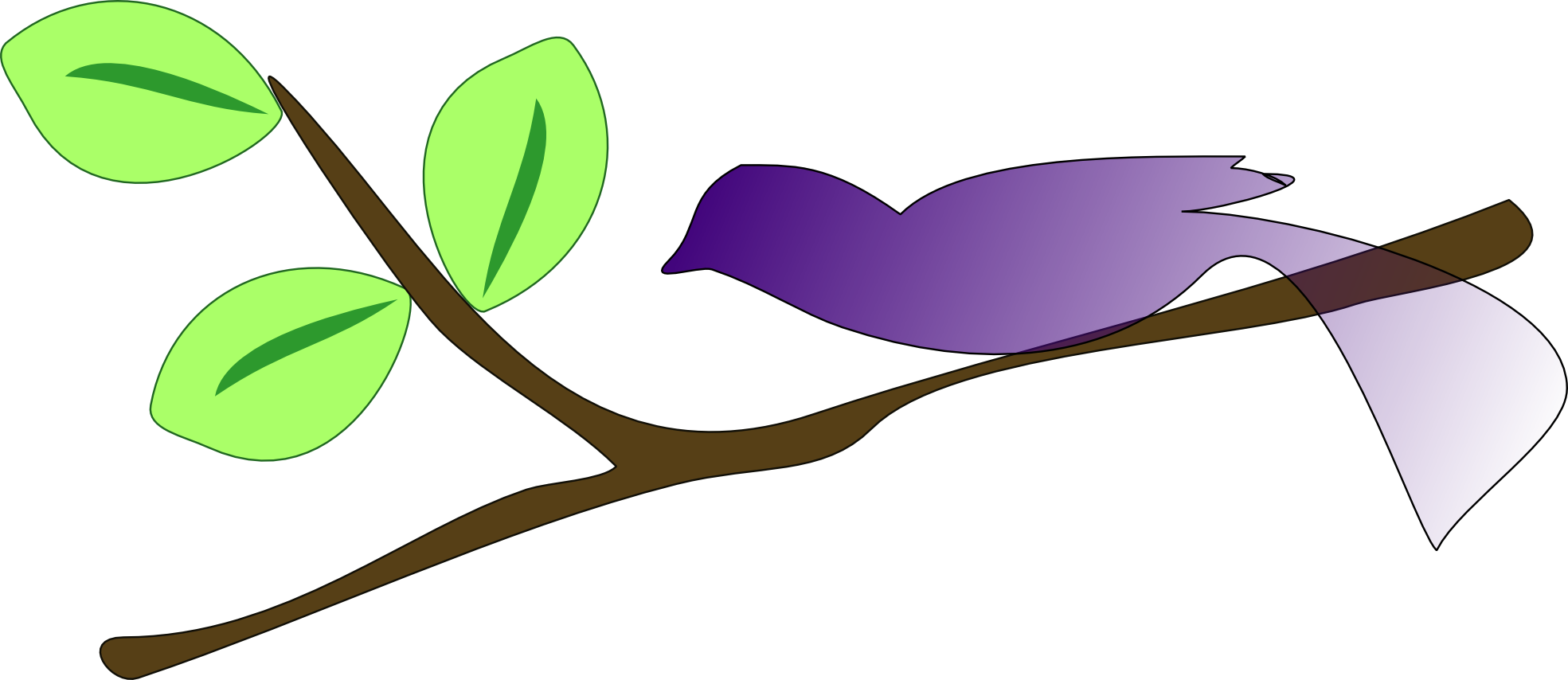 Leafy Branch Clip Art 30693 