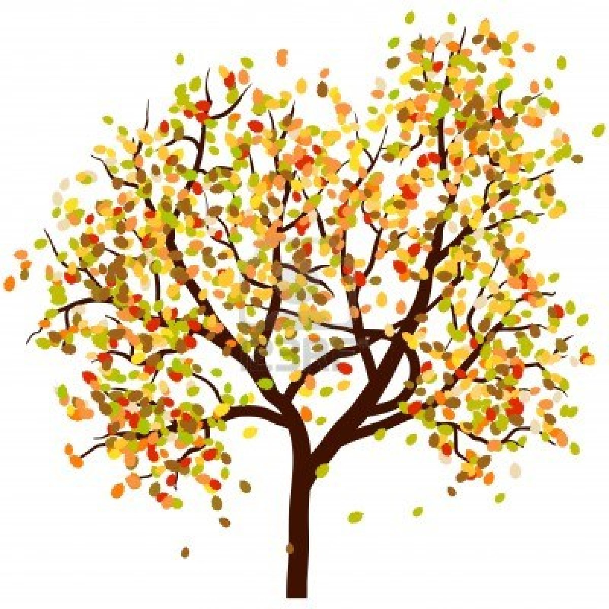 Yellow fall tree clipart