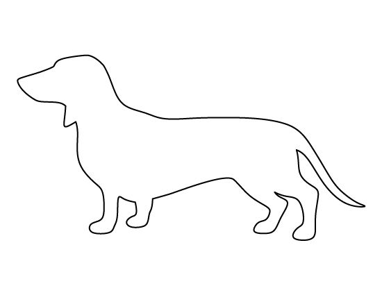 Dachshund pattern. Use the printable outline for crafts, creating 