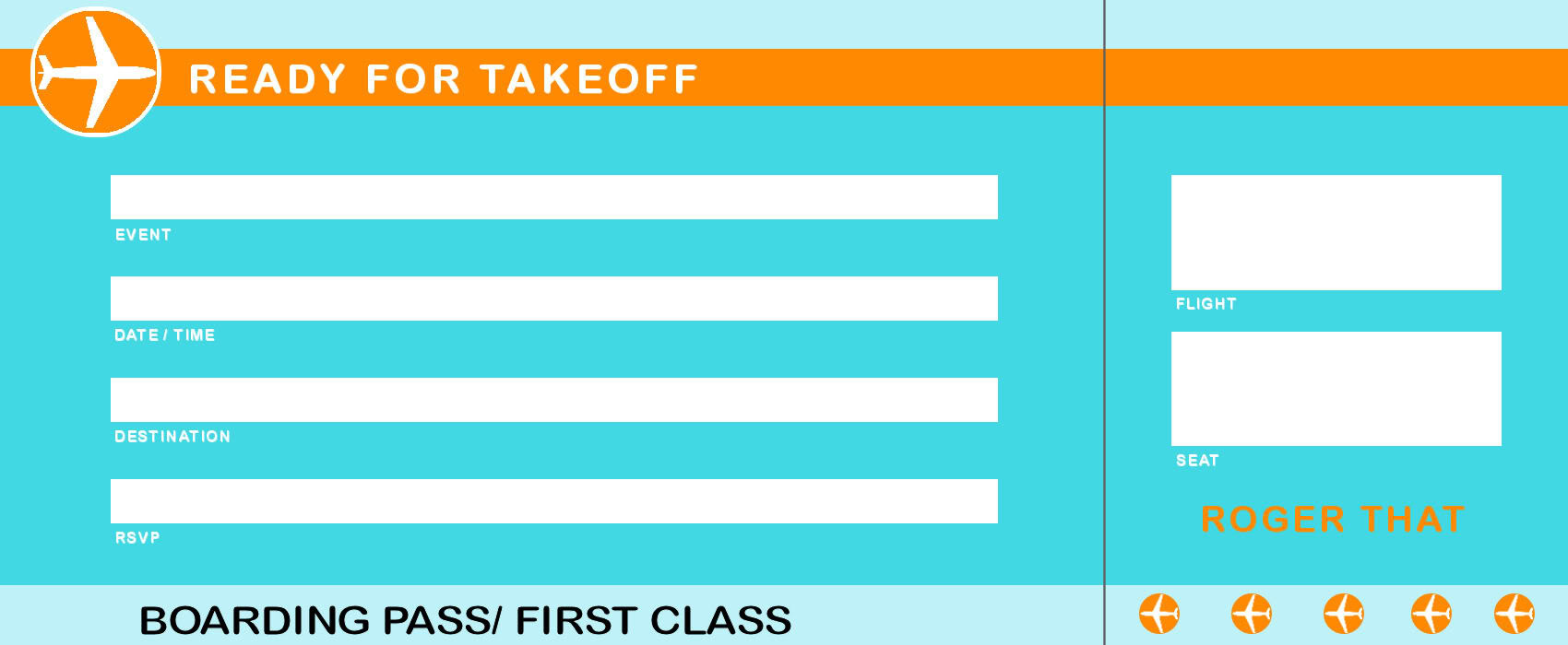 Free printable airline ticket templates