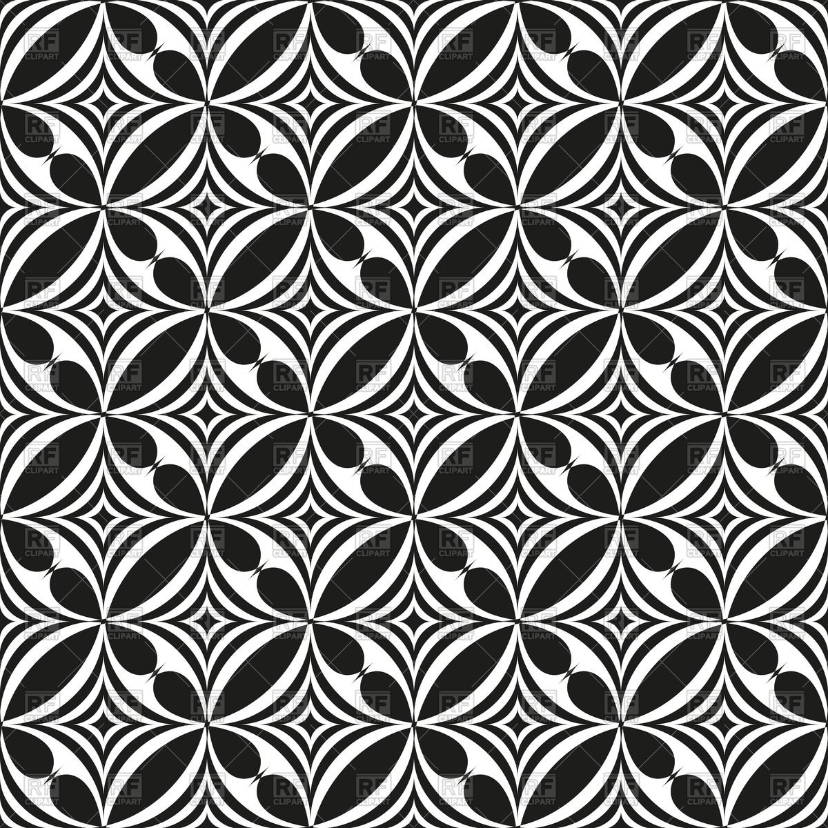 Black white abstract clipart 