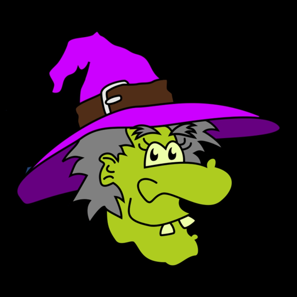 Witch face clip art 