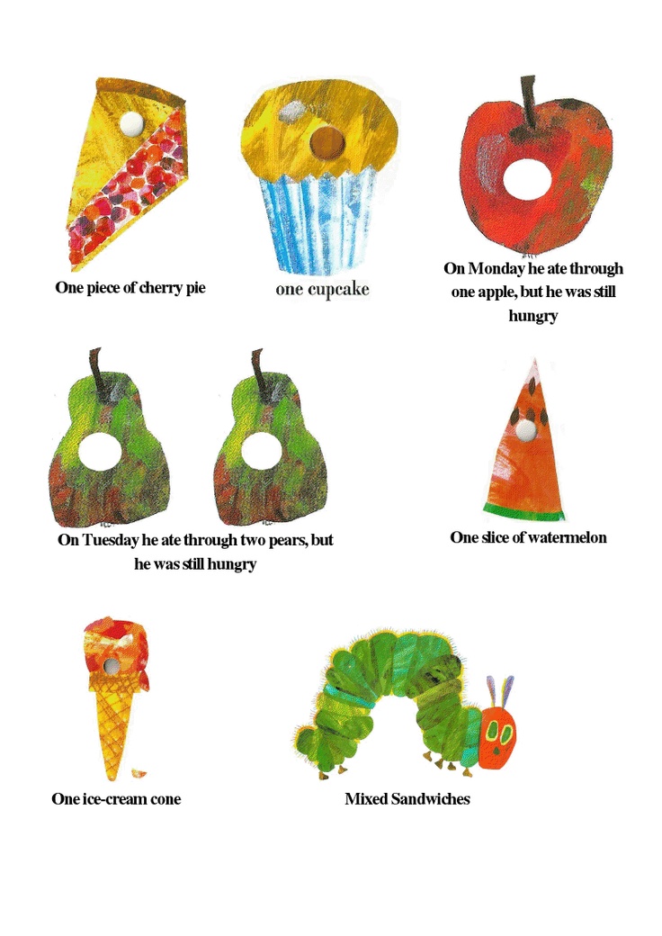 The Very Hungry Caterpillar Food Printables Free Download