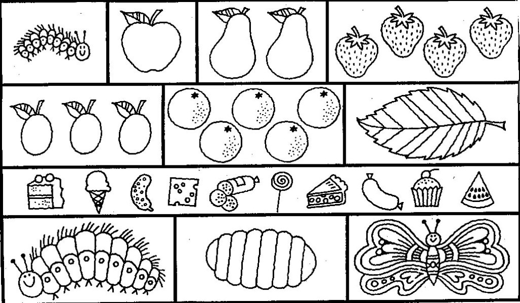 printable the very hungry caterpillar coloring page Clip Art Library