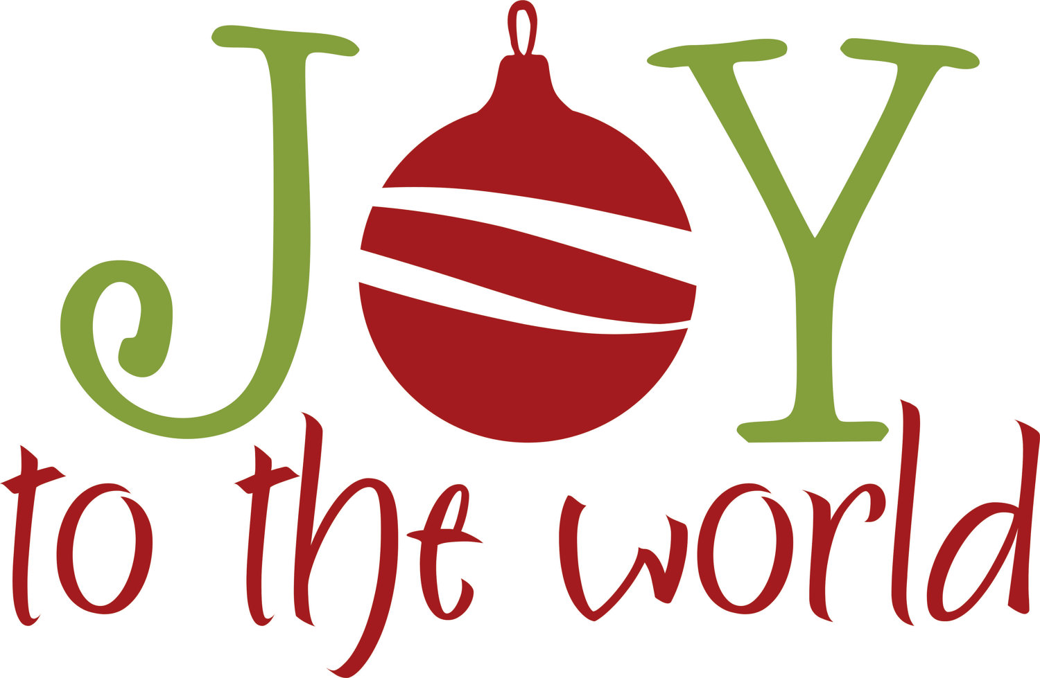Christmas Word Joy Clipart