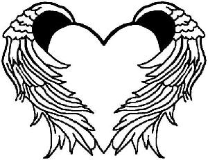 heart with angel wings clip art - Clip Art Library