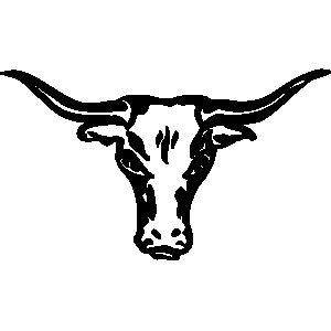Longhorn cattle clipart 