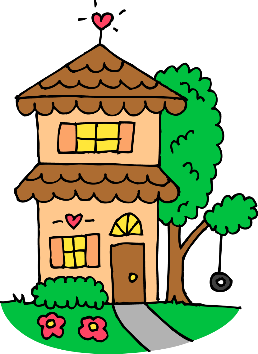 two houses clipart pictures