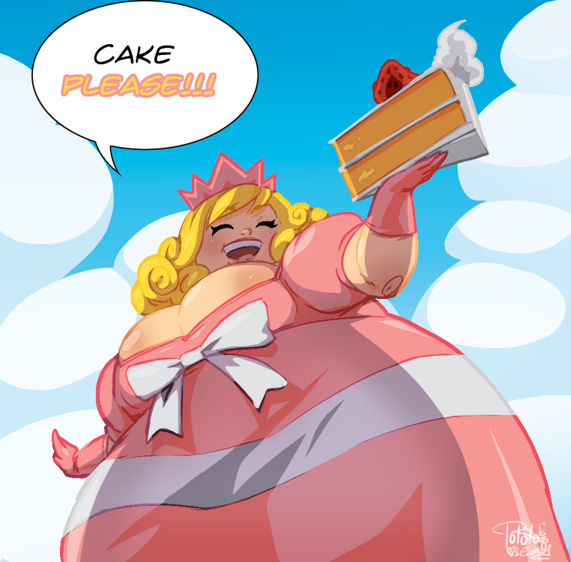 fat princess fistful of cake - Clip Art Library.