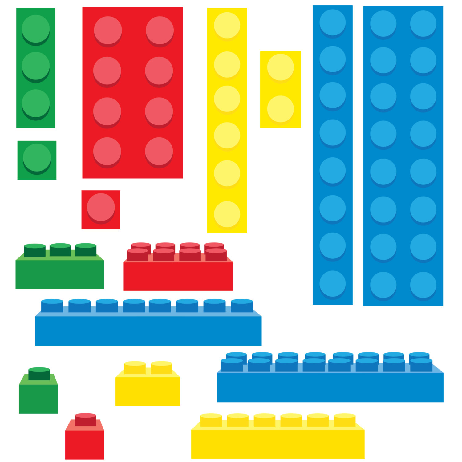 Lego block border clipart 