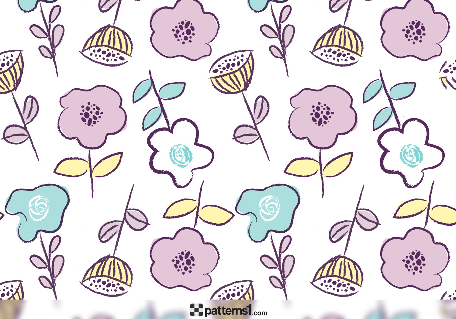 Purple flower clipart background 