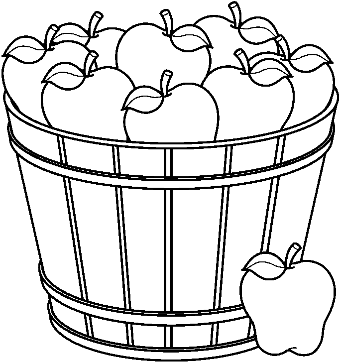 Clipart empty apple basket 