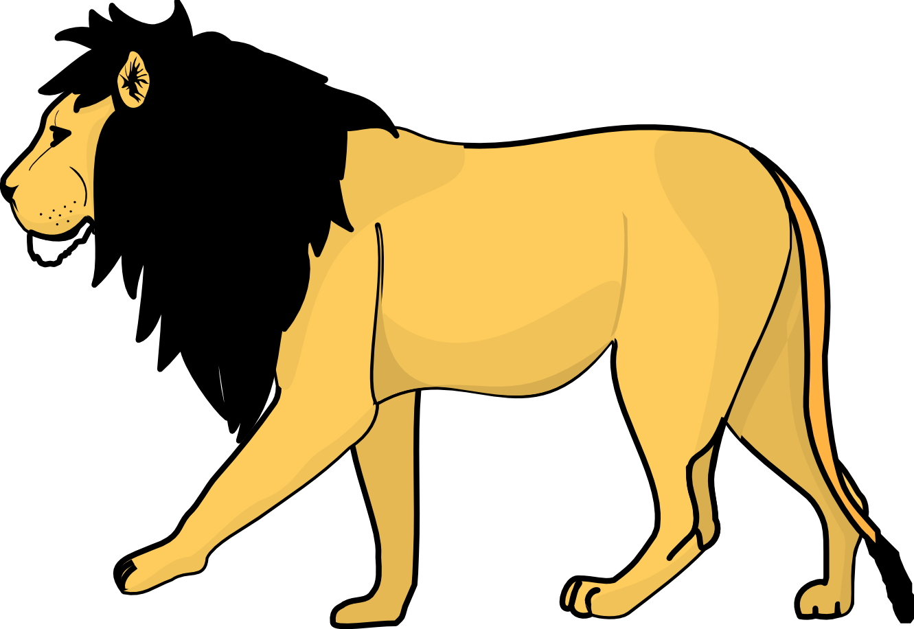Lion drawing clipart 