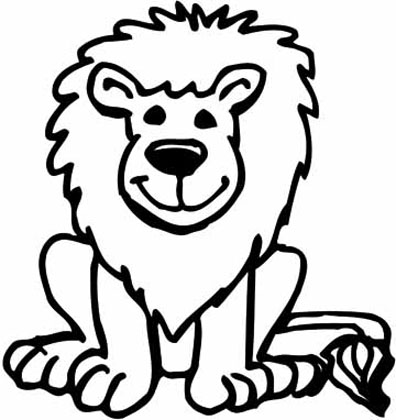 Cartoon Lion Drawing 