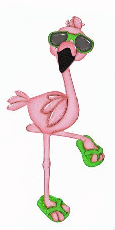 Pink Flamingo Cartoon Clipart 