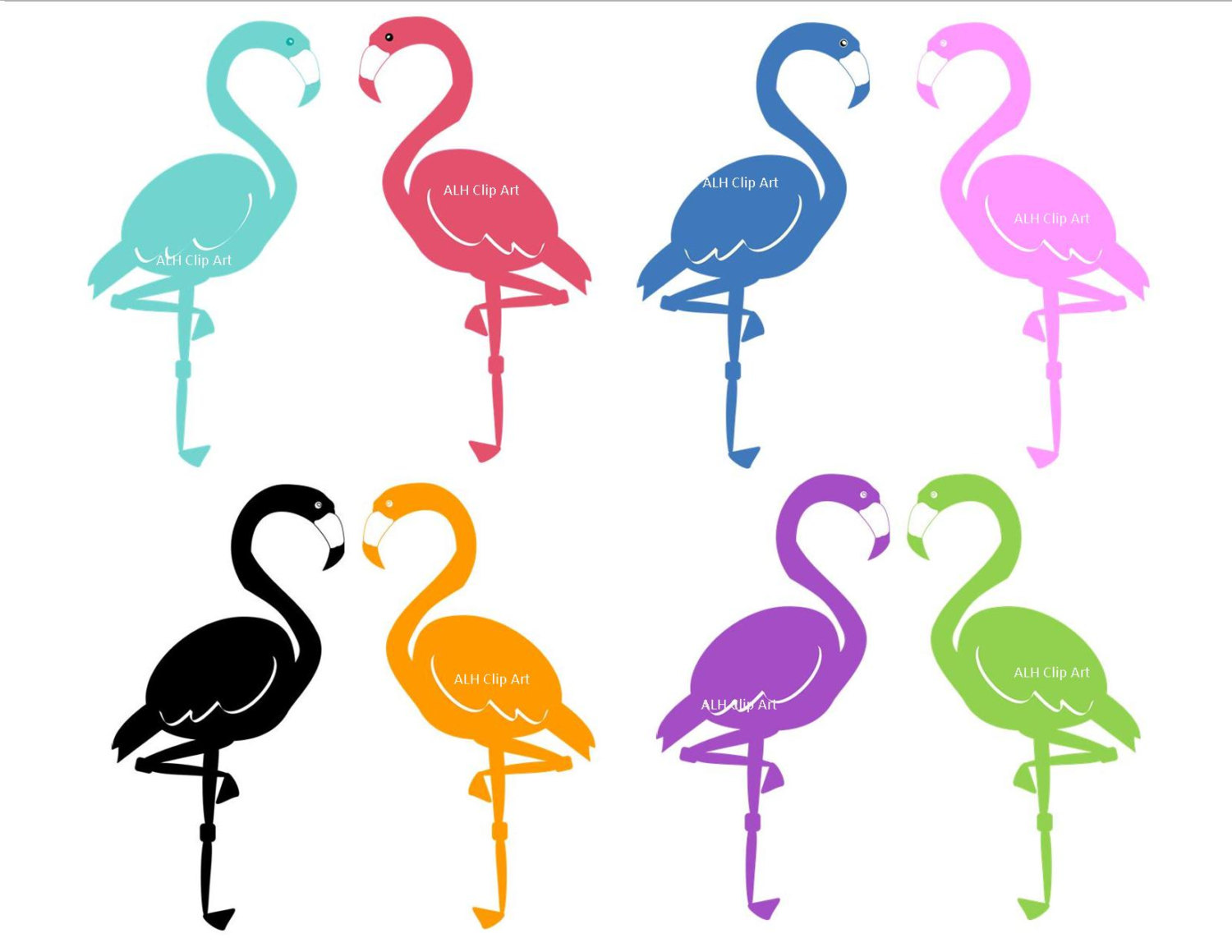 Flamingo clip art 2 