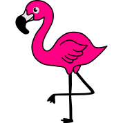 Cute flamingo clipart 