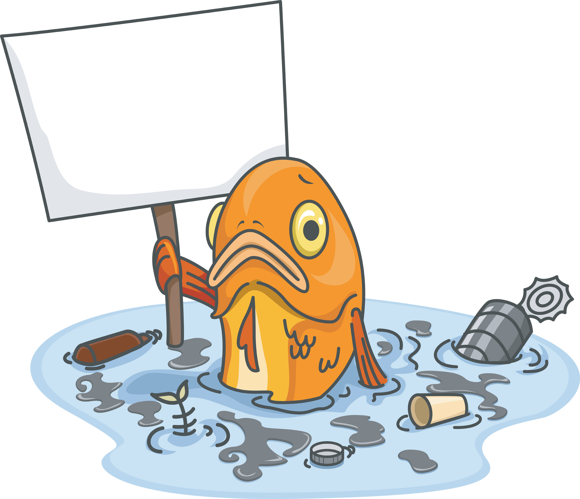 polluted river clipart