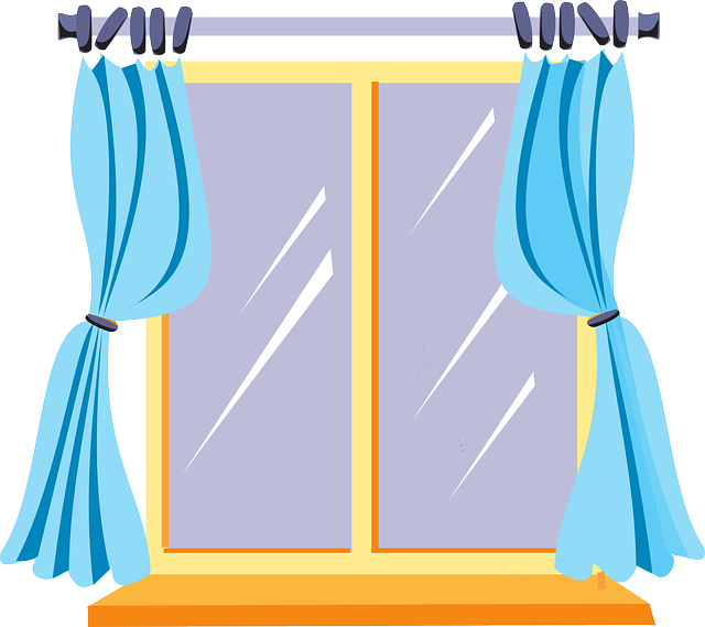 House windows with no curtains clipart 