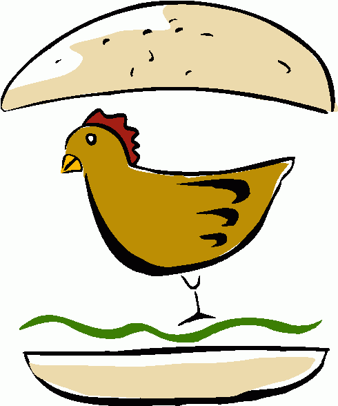 Grilled Chicken Sandwich Clipart 