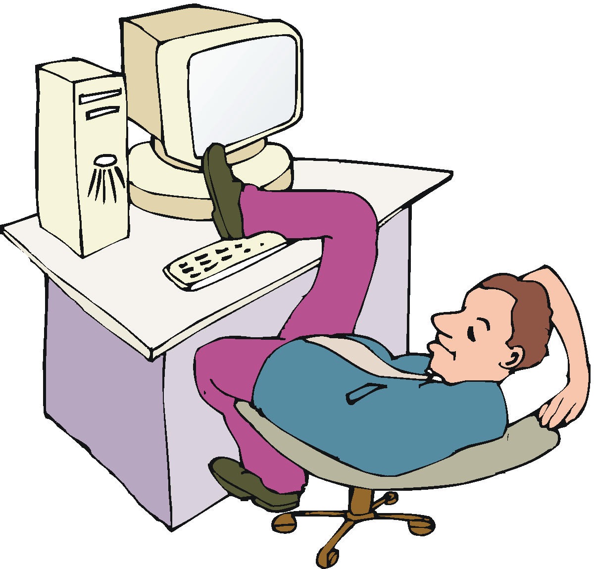 Lazy worker clipart girl 