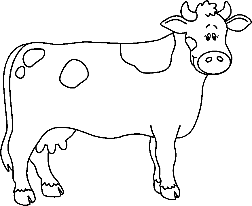 colour of cartoon cow - Clip Art Library